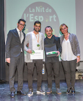 Premi al Millor esportista mster (desq. a dreta): Josep Martnez, Juan Roque, Jonathan Arquillo, Eva Menor.