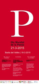 Cartell del Dia Mundial de la Poesia 2015 a Badia del Vallès