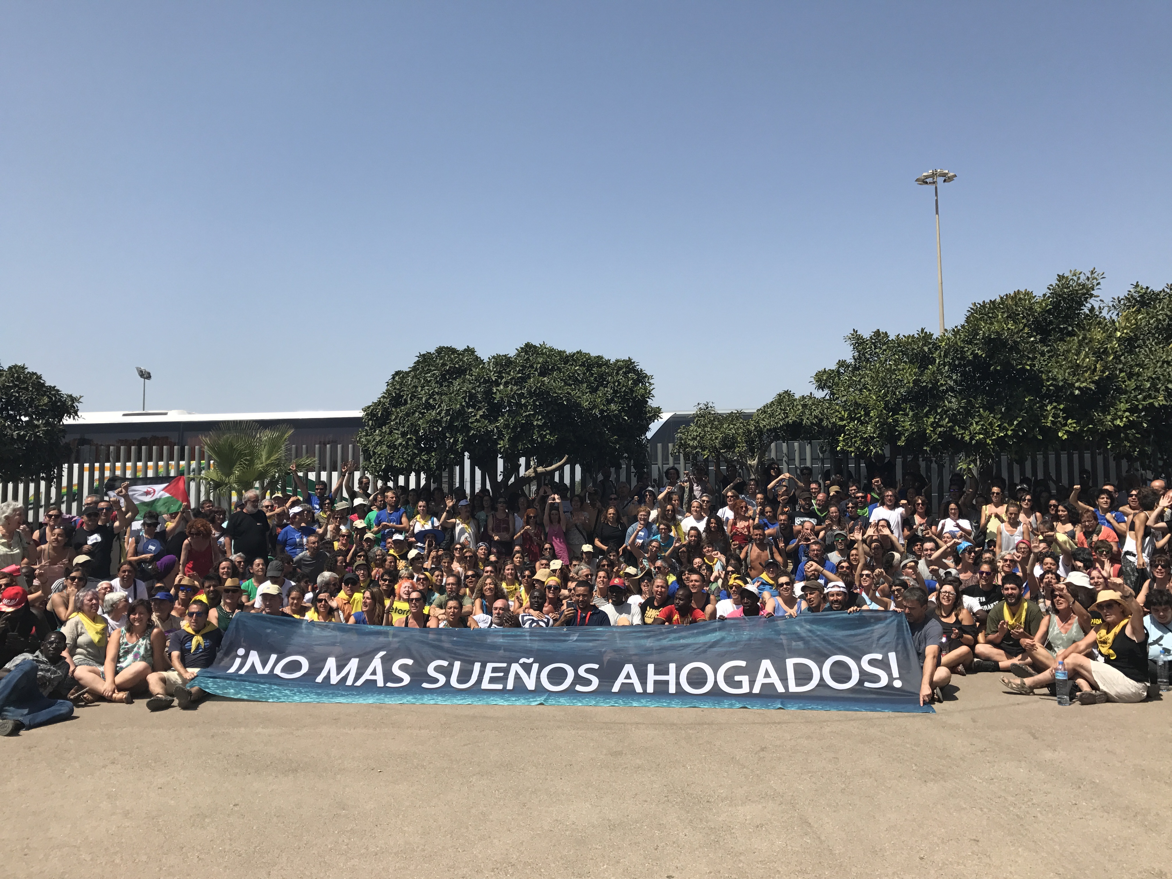 Unes 450 persones es van desplaar a Melilla com a part de la Caravana Abriendo Fronteras. Foto: https://abriendofronteras.net/