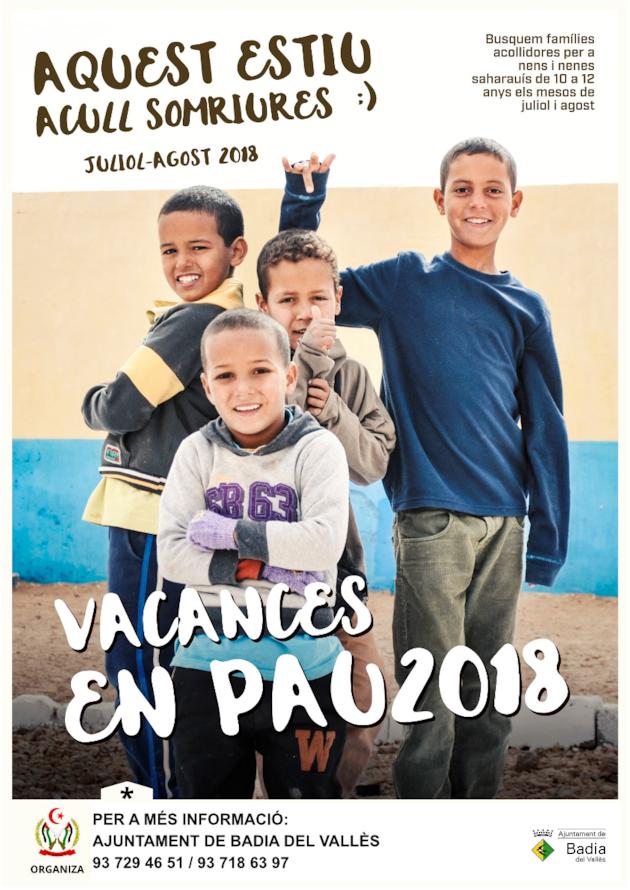 Cartell del programa Vacances en Pau 2018