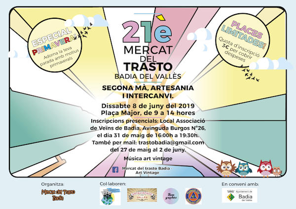 Cartell del 21è Mercat del Trasto. Cartell del 21è Mercat del Trasto.