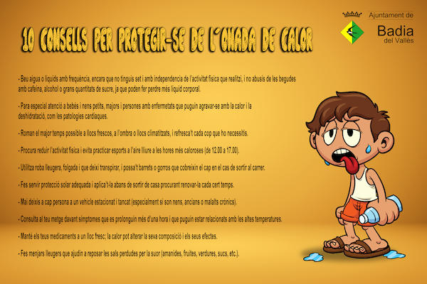 Consells per a l'onada de calor. Consells per a l'onada de calor.