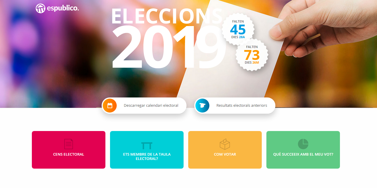 Web d'accs a la informaci sobre les eleccions vinents