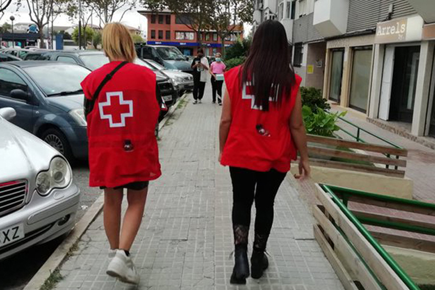 Creu Roja, durant la campanya de sensibilitzaci