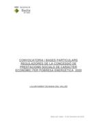Convocatòria i bases particulars reguladores de la concessió de prestacions socials de caràcter econòmic per la pobresa energètica 2020 (català)