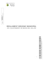 Reglament Orgànic Municipal de l´Ajuntament de Badia del Vallès