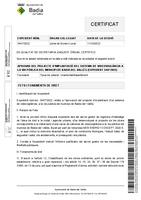 Certificat d´aprovació del projecte d´implantació del sistema de videovigilància a la via pública del municipi de Badia del Vallès