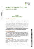 Diligència de Reglament de Participació Ciutadana de Badia del Vallès