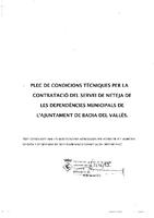 PLEC DE CONDICIONS TÈCNIQUES SERVEI NETEJA APROVAT DEFINITIVAMENT PEL PLE DE 05-12-2013