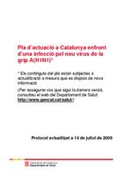 Pla d'actuaci&oacute; en cas de detectar s&iacute;mptomes de Grip A