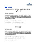 Av&iacute;s Tall d'aigua 29 e Gener