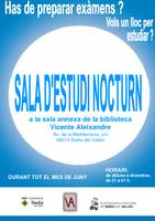 cartell sala d'estudi nocturn