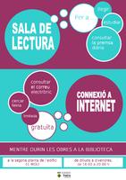 cartell nou espai habilitat per la biblioteca
