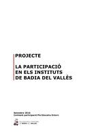 Projecte la participaci&oacute; als Instituts