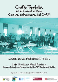 café tertulia casal d'avis amb infermeres del CAP