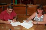signatura conveni Club Esportiu l'Horitz&oacute;