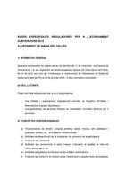Bases Subvencions a Entitats 2012