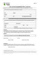 Formulari Subvencions 2012