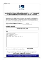 cartell tall sumministrament