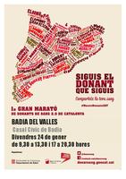 cartell marat&oacute; donants de sang Badia