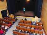 lectura del manifest a l'auditori a c&agrave;rrec de l'alcaldessa, Eva Menor
