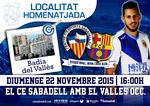 Cartell promocional del partit entre el CE Sabadell FC i el FC Barcelona B