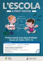 Cartell preinscripci&oacute; llars d'infants per al curs 2015-2016
