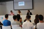 El rergidor d'educaci&oacute; Ivan Sanz, l'Alcadessa de Badia i el Diputat delegat