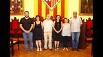 Pilar Paz, segona per l'esquerra, posa amb els seus companys del grup comarcal de l'Entesa