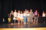 Eva Menor, Iv&aacute;n Sanz, Llu&iacute;s Baulenas i Jos&eacute; Manuel L&oacute;pez posen amb l'alumnat de 3r d'ESO
