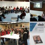 Collage amb fotos del Caf&egrave; i Lletres dedicat a Montserrat Roig