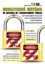 Cartell de la concentraci&oacute; del 16 de mar&ccedil; davant dels Serveis Territorials d'Ensenyament a Sabadell
