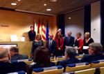 Lliurament del premi l'Aparador a la Joieria Lucle, en pres&egrave;ncia de la regidora de Comer&ccedil; de Badia i representants de la Cambra de Sabadell