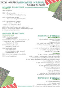 Programa de les XXXVI Jornades Associatives i Culturals de Badia del Vall&egrave;s