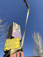 Retirada del mon&ograve;lit del c. de Santander