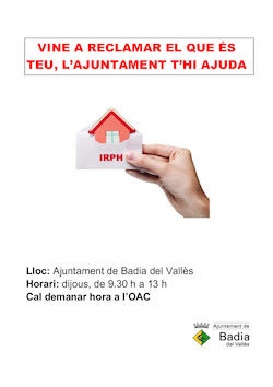 Cartell assessorament hipoteques amb IRPH