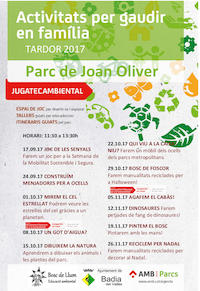 Cartell amb les activitats de la Jugatecambiental de tardor 2017