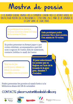 Cartell de la Mostra de Poesia 2017