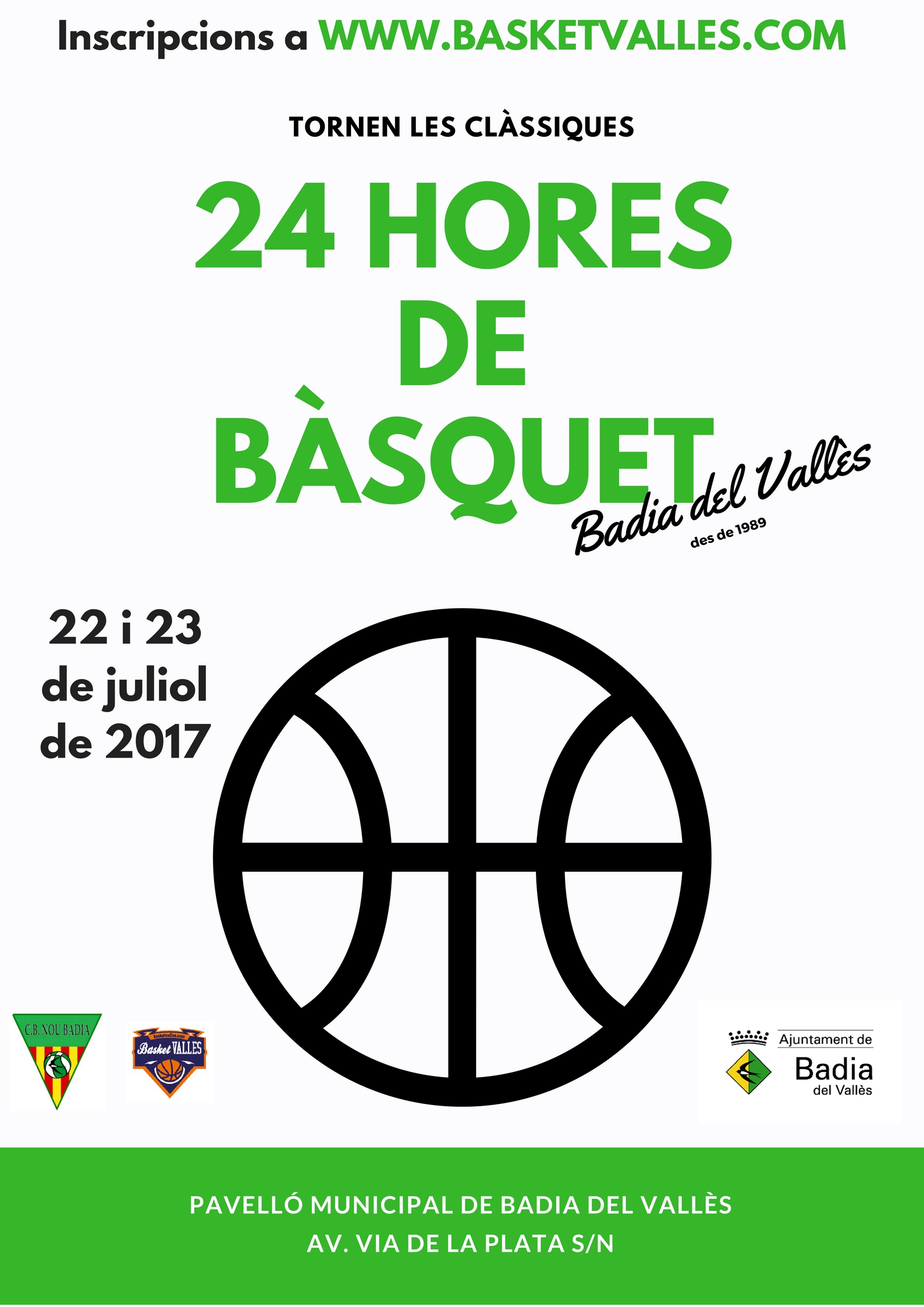 Cartell de les 24 hores de bsquet de Badia del Valls