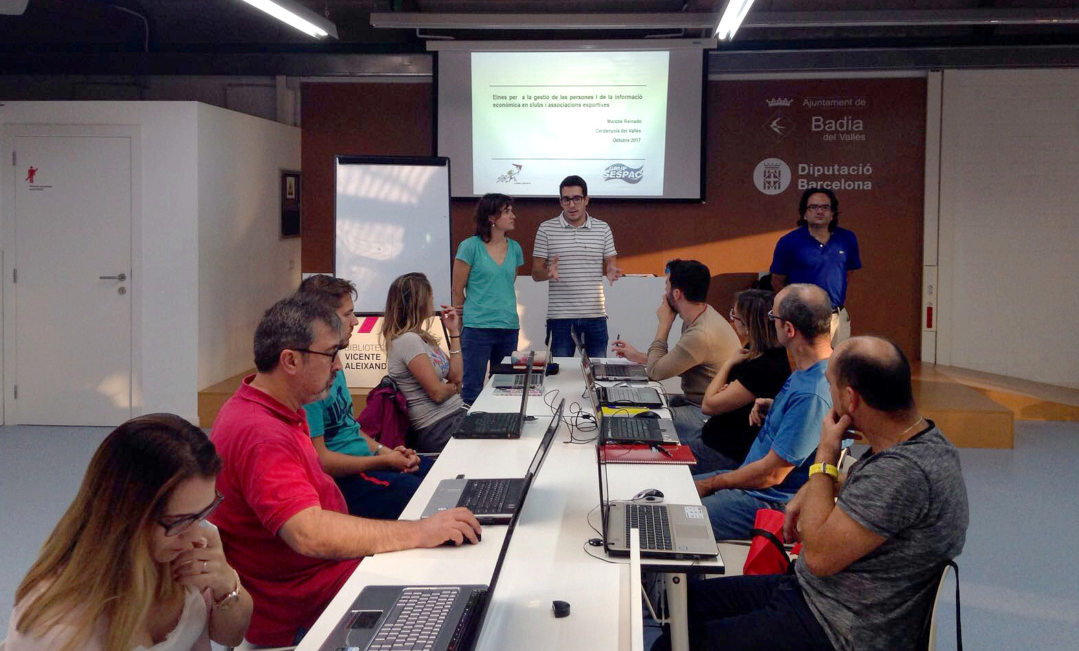 Imatge de la primera sessi del curs de Gesti Esportiva per a entitats esportives de Badia del Valls
