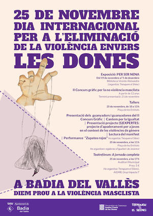 Cartel del Dia Internacional contra la Violència envers les Dones 2018