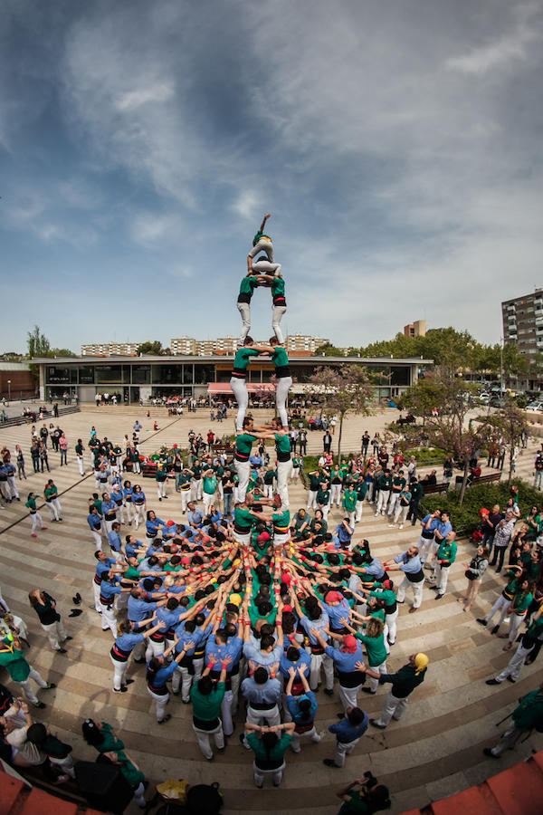 Un dels castells a la plaça Major de Badia