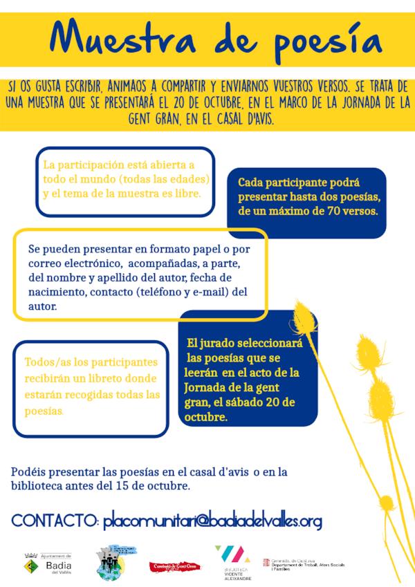 Cartell de la mostra de poesia