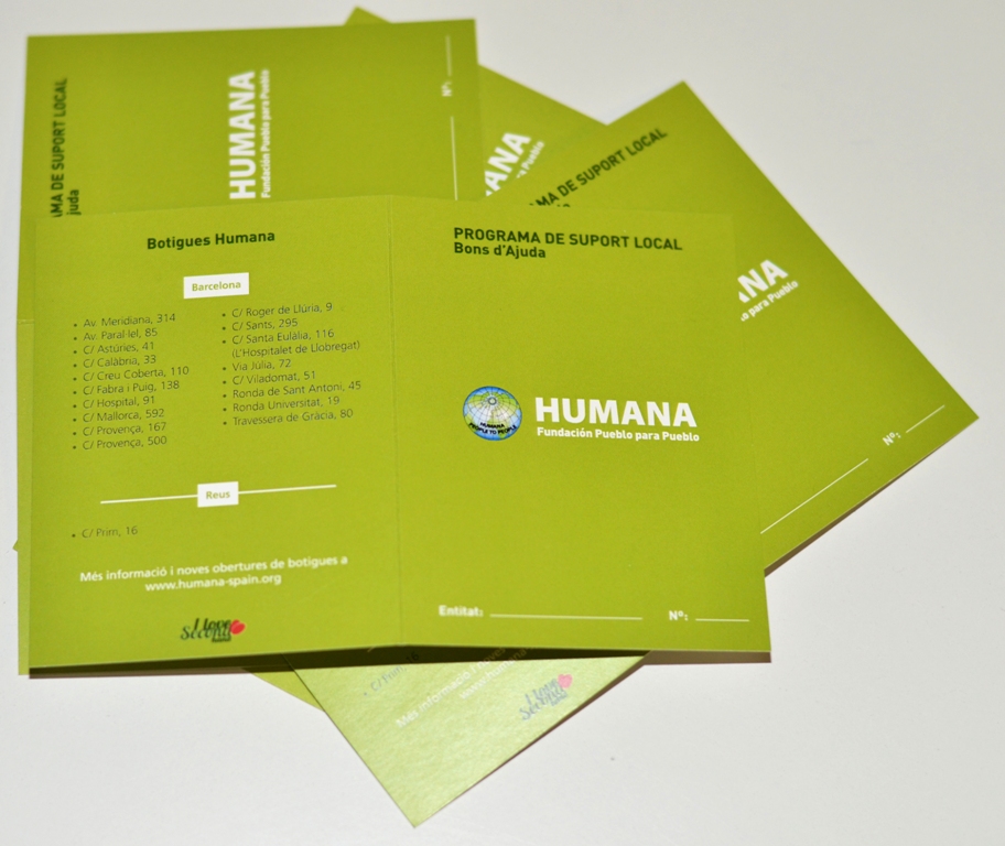 Humana lliura a l'Ajuntament de Badia del Valls 45 bons d'ajuda per a persones amb pocs recursos econmics