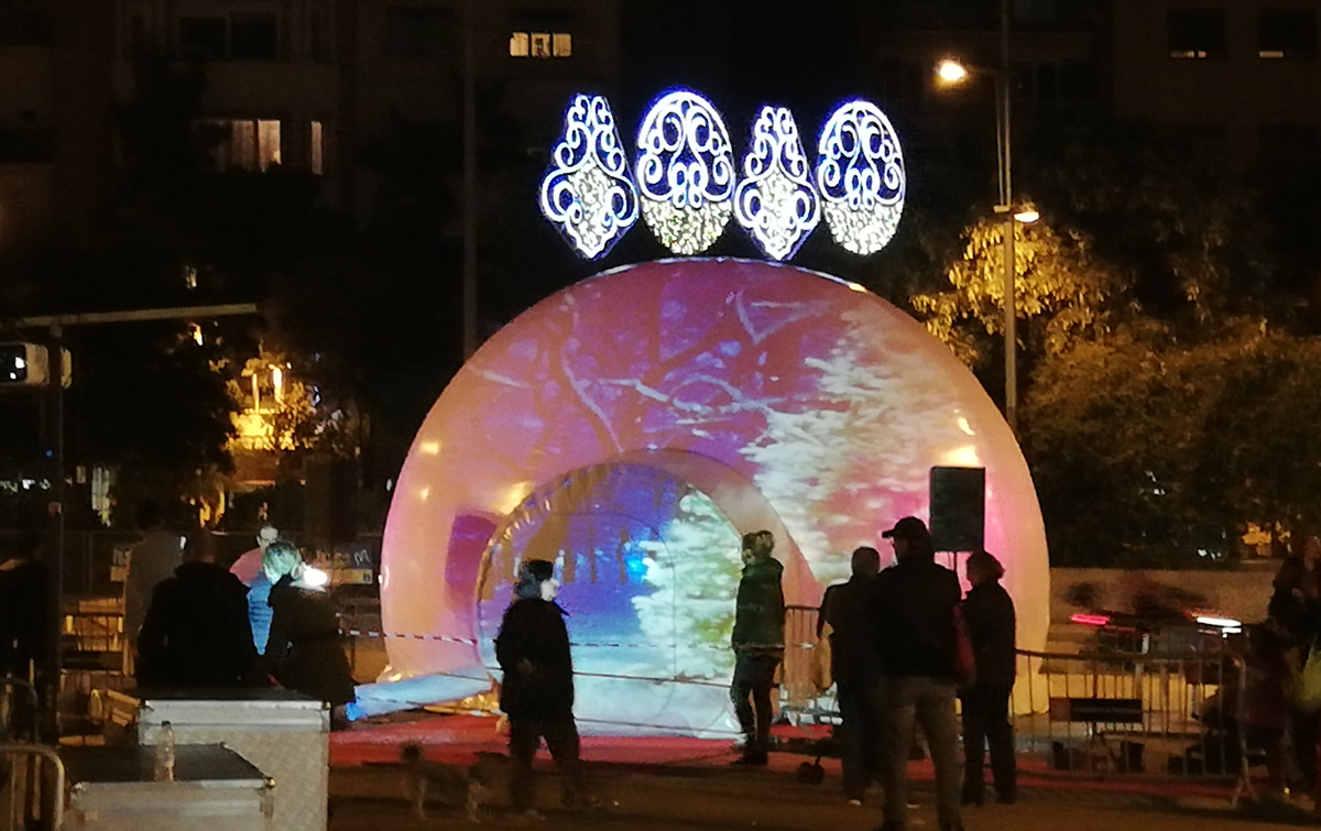 El 28 de desembre, bola de neu gegant, a Badia del Valls