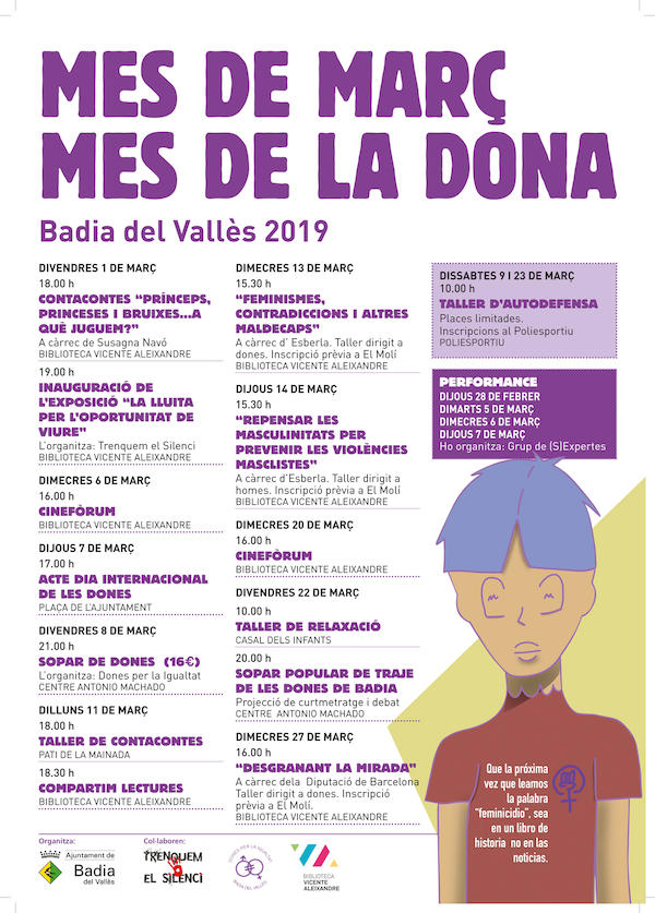 Cartell del Mes de la Dona 2019