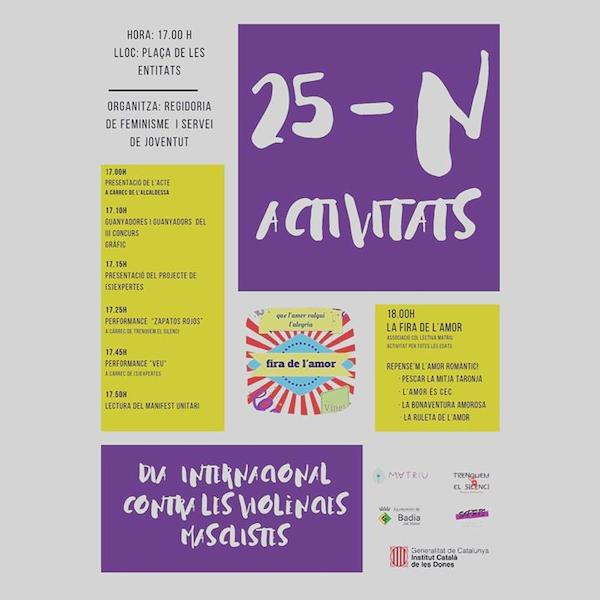Cartell dels actes per al 25N