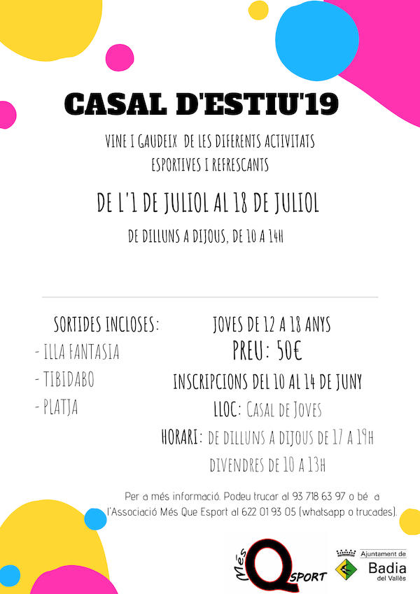 Cartell del Casal d'Estiu