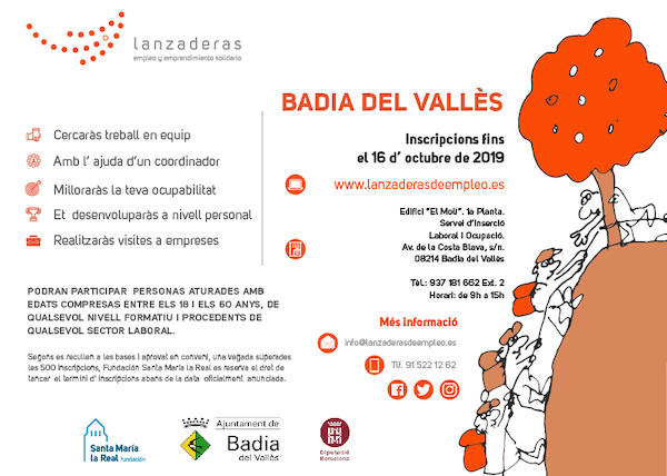 Cartell del programa Llamçadora d'Ocupació