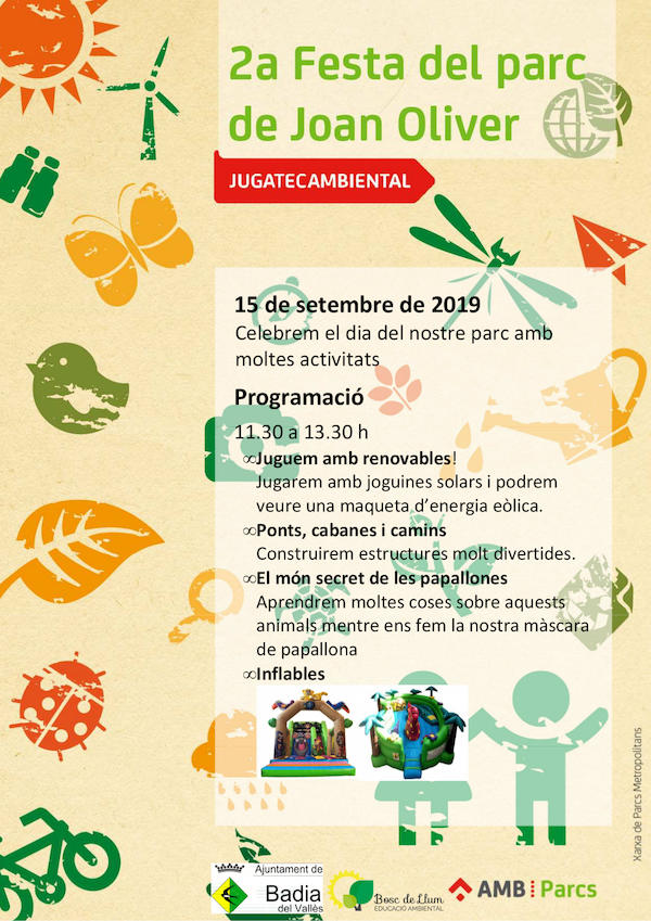 Cartell de la 2a Festa del Parc de Joan Oliver
